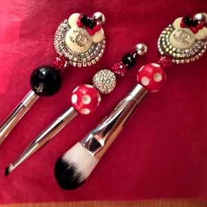 Minnie Mouse and Chanel Beaded Makeup Brushes